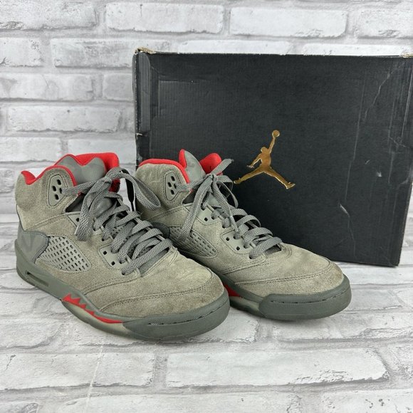 Nike Air Jordan 5 Retro Camo 6.5Y Boys 440888-051 Gray W/Box